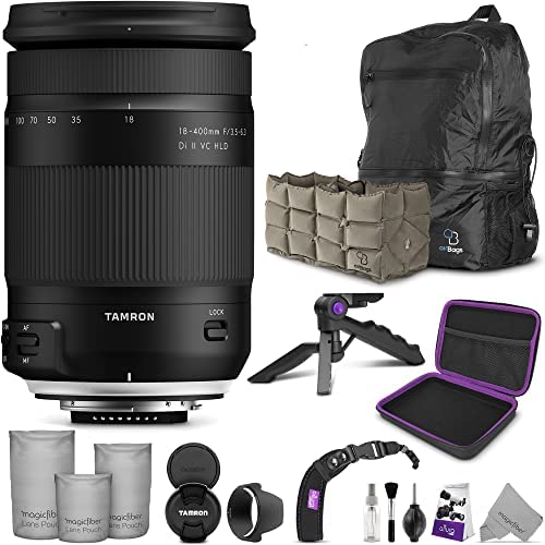 Tamron 18-400mm f/3.5-6.3 Di II VC HLD Lens for Canon DSLR Cameras with Altura Photo Essential Accessory and Travel Bundle