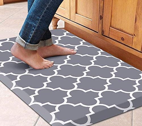 1652062084 51nsqKwRATL. AC  500x445 - WISELIFE Kitchen Mat and Rugs Cushioned Anti-Fatigue Kitchen mats ,17.3"x 28",Non Slip Waterproof Kitchen Mats and Rugs Ergonomic Comfort Mat for Kitchen, Floor Home, Office, Sink, Laundry , Grey