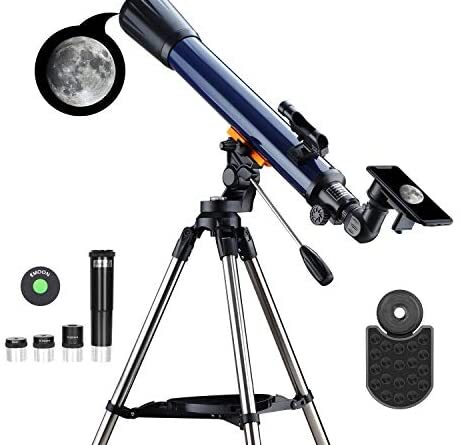 1652364896 41mUGj1GHdL. AC  460x445 - ESSLNB Telescope for Adults 700X70mm with K4/10/20 Eyepieces 525X Telescopes for Kids and Beginners Erect-Image Refractor Telescope with Stainless Steel Tripod Phone Mount and Red Dot Finderscope
