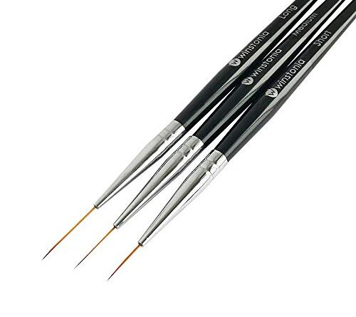 1652667767 413wYlM0maL 500x445 - Winstonia Striping Nail Art Brushes for Long Lines, Details, Fine Designs. 3 pcs Striper Brushes Set - AMAZING TRIO