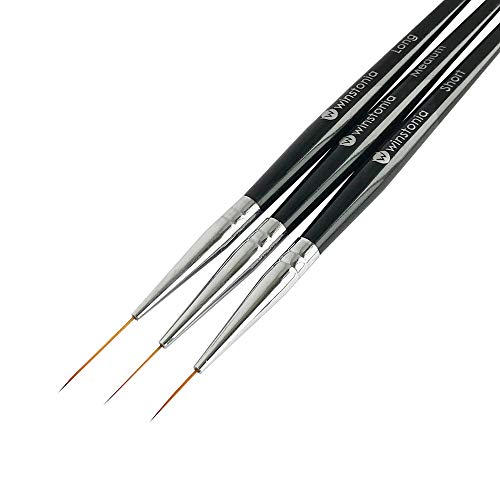 1652667767 413wYlM0maL - Cizoackle Nail Art Brushes - Double-Ended Brush and Dotting Tool Kit - Elegant Nail Pen Set with Shiny Handles - Easy To Use Professional Liner Tools 5 Pcs
