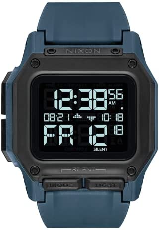 NIXON Regulus A1180-100m Water Resistant Men’s Digital Sport Watch (46mm Watch Face, 29mm-24mm Pu/Rubber/Silicone Band)