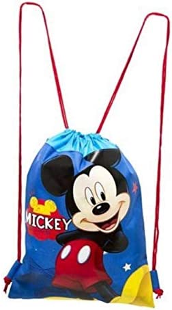 415 0DJY7aL. AC  - Disney Mickey and Minnie Mouse Drawstring Backpacks Plus Lanyards with Detachable Coin Purse and Autograph Books (Set of 6) (Pink Blue)