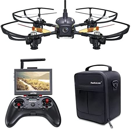 416h2wkKTL. AC  450x445 - Radiolink F121 FPV Drones Training for Beginners, 121mm Brushed RC Quadcopter, Altitude Hold RTF with 25mW OSD Monitor Racing UAV Education
