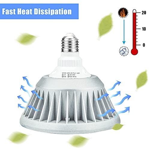 416wnGYwYpS. AC  - Waterproof 120V LED Pool Light Bulb for Inground Swimming Pool,Color Changing,Fit in for Pentair and Hayward Pool Light Fixtures (120V RGBW)