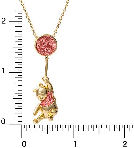 41OZ9GXtDDL. AC  - Disney Classics Winnie the Pooh Gold Plated Swinging Balloon Necklace, 18"