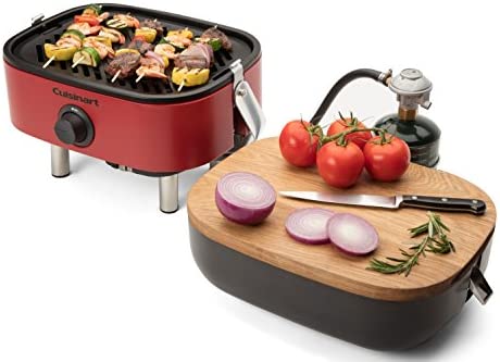 41SqKAx2uaL. AC  - Cuisinart CGG-750 Portable, Venture Gas Grill, Red