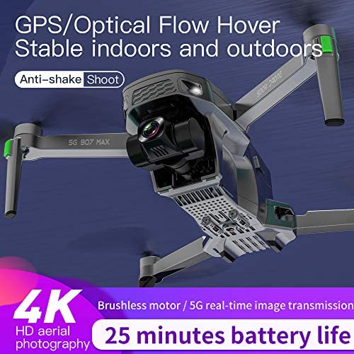 5111488Q TL. AC  - AIROKA Beast SG907 MAX 4K Camera GPS Drone 5G WiFi with 3-Axis Gimbal ESC 25 Minutes Flight Profesional RC Quadcopter Drone (Portable Bag (SG907MAX 4K-1Battery-Bag))