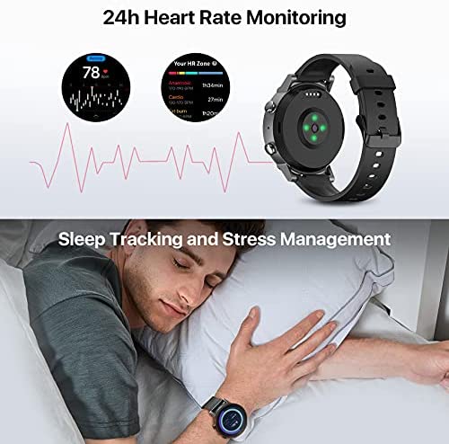 514zlf6+ERS. AC  - Ticwatch E3 Smart Watch Wear OS by Google for Men Women Qualcomm Snapdragon Wear 4100 Platform Health Monitor Fitness Tracker GPS NFC Mic Speaker IP68 Waterproof iOS Android Compatible