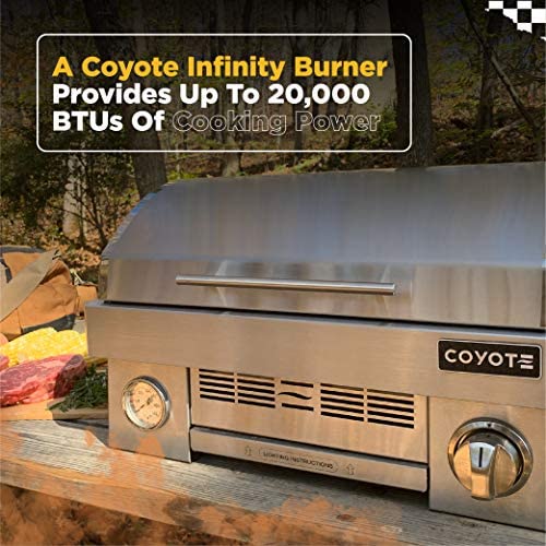 51FYMpd98HL. AC  - COYOTE OUTDOOR LIVING Portable Propane Gas Grill, 25 Inch Portable Grill with Ceramic Heat Control Grid - C1PORTLP