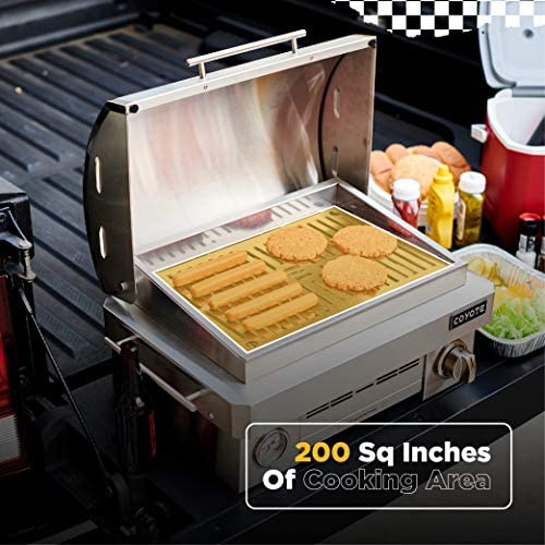 51OkysmPO4L. AC  - COYOTE OUTDOOR LIVING Portable Propane Gas Grill, 25 Inch Portable Grill with Ceramic Heat Control Grid - C1PORTLP