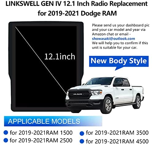 51U zz3kEKL. AC  - LINKSWELL GEN IV 12.1 Inch Radio Replacement for RAM 2019 to 2021 Trucks New Body Style 1500/2500/3500 Android 8.1 Car Stereo T-Style Multimedia Touch Screen Player GPS Navigation Head Unit