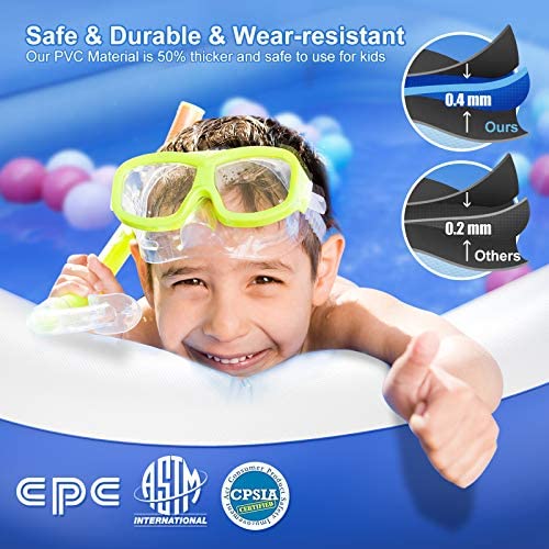 51eCSgQ3GUL. AC  - Hamdol Inflatable Swimming Pool, Kiddie Pool with Sprinkler, 99" X 72" X 22" Full-Sized Family Blow up Pool for Kids Toddlers Adults, Lounge Above Ground Pool for Backyard Indoor Outdoor for Age 3+