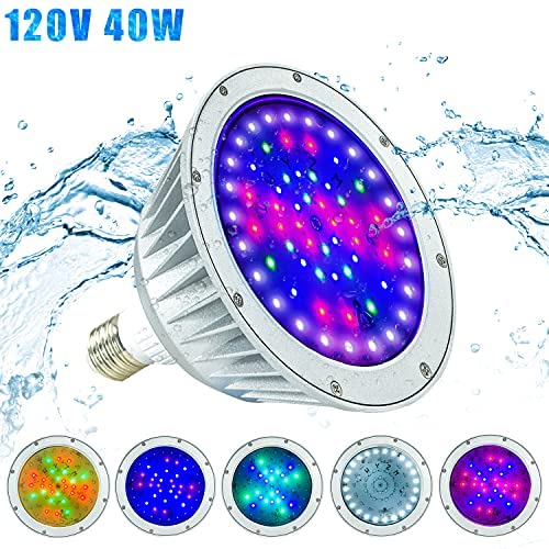 51gmVWjA3jS. AC  - Waterproof 120V LED Pool Light Bulb for Inground Swimming Pool,Color Changing,Fit in for Pentair and Hayward Pool Light Fixtures (120V RGBW)