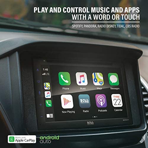 51mVYWj+WsL. AC  - BOSS Audio Systems BVCP9690A Apple CarPlay Android Auto Car Multimedia DVD Player - Double Din Car Stereo, 6.75 Inch LCD Touchscreen, Bluetooth, DVD, CD, MP3, USB, A/V Input, AM/FM Radio Receiver