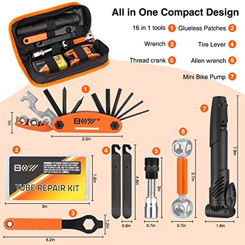 51yr8uFhiFL. AC  - Bicycle Repair Bag & Bicycle Tire Pump, Home Bike Tool Portable Patches Fixes, Fixe, Inflator, Maintenance For Camping Travel Essentials Tool Bag Bike Repair Tool Kit Safety Emergency All In One Tool