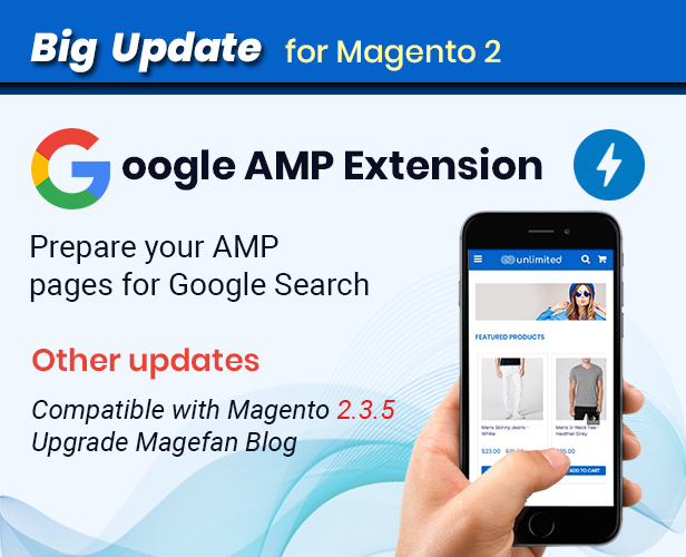 Google AMP - Infinit - Multipurpose Responsive Magento 2 and 1 Theme