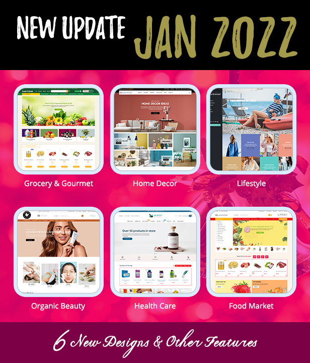 New Update January 2022 - Infinit - Multipurpose Responsive Magento 2 and 1 Theme