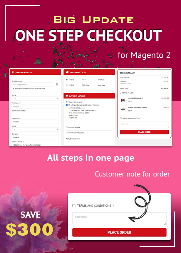 One step checkout - Infinit - Multipurpose Responsive Magento 2 and 1 Theme