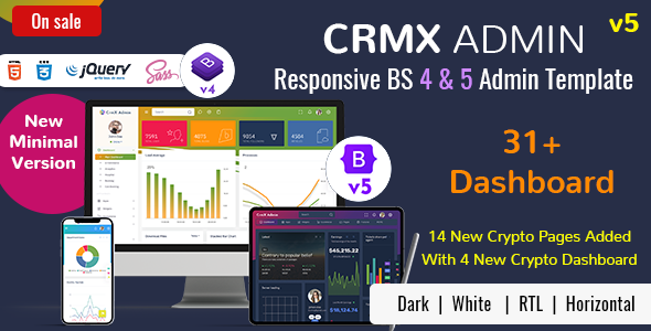 crmx admin features preview 01.  large preview - CrmX - Bootstrap Admin Dashboard Template & User Interface