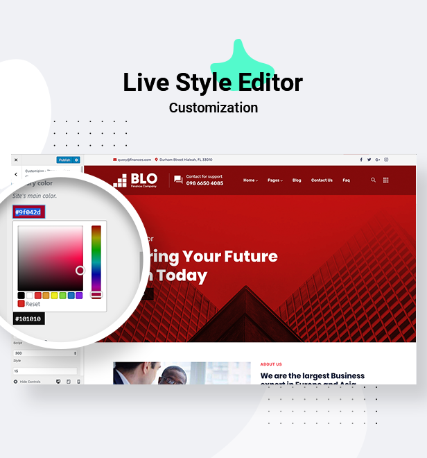 style edittor - BLO - Corporate Business WordPress Theme
