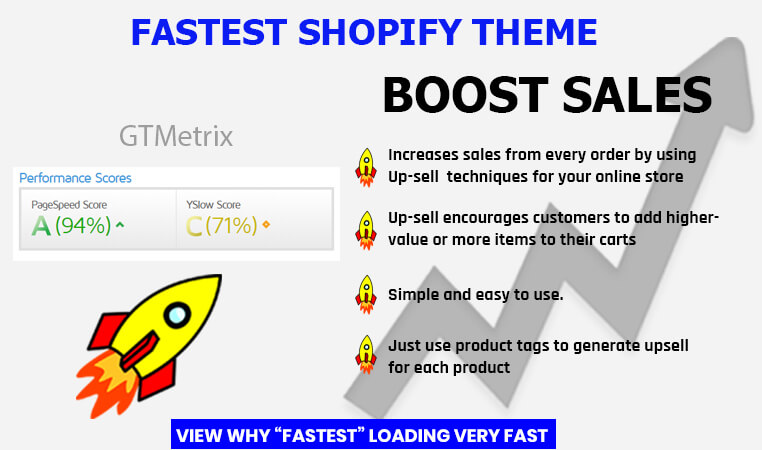 up google speed + boost sale - Fastest - Shopify minimal theme, Mega menu, GTMetrix 90/100, Cross-sells - Increase conversion rate