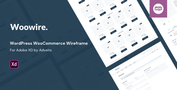 01 WoowireADOBE XD.  large preview - Woowire - WordPress WooCommerce Wireframe for Adobe XD