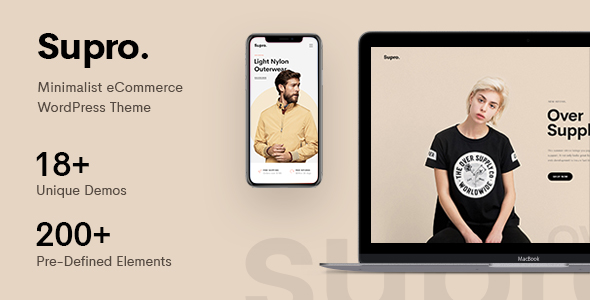 01 preview.  large preview - Supro - Minimalist AJAX WooCommerce WordPress Theme