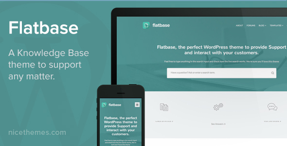 1 flatbase themeforest.  large preview - Flatbase - A responsive Knowledge Base/Wiki Theme