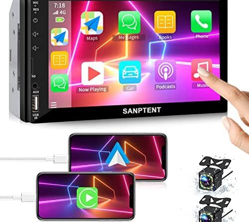 1655739542 51Dk1XAVCkL. AC  500x445 - Double Din Car Stereo Radio Audio Receiver Compatible with Carplay, Android Auto, Mirror Link, 7 Inch Full Touchscreen Car Stereo, Front Backup Camera, Bluetooth, USB/TF/AUX Port, A/V Input, FM/AM