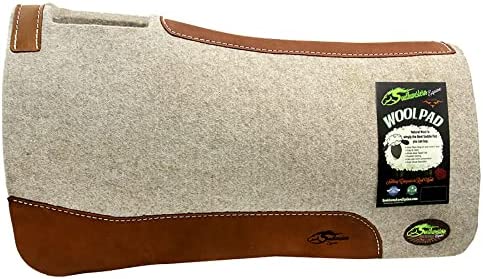 1655782811 51kwljuZvML. AC  - The Montana 100% Extra Fine Wool Saddle Pad by Southwestern 3/4" or 1" Thick and Designer Wear Leather