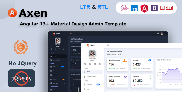 1655813901 257 01 preview.  large preview - Axen - Angular 13+ Material Design Admin Dashboard Template