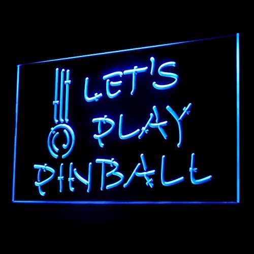 230042 Let’s Play Pinball Trippy Amusement Machine Display LED Light Neon Sign