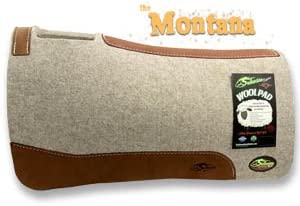 31g8Xrys90L. AC  - The Montana 100% Extra Fine Wool Saddle Pad by Southwestern 3/4" or 1" Thick and Designer Wear Leather