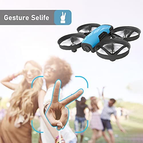 41ALiizJkLL. AC  - Cheerwing U61S Mini Drones with Camera for Kids and Adults 720P HD 2.4Ghz Rc Quadcopter WiFi Fpv Drone with Altitude Hold,2 Batteries Blue