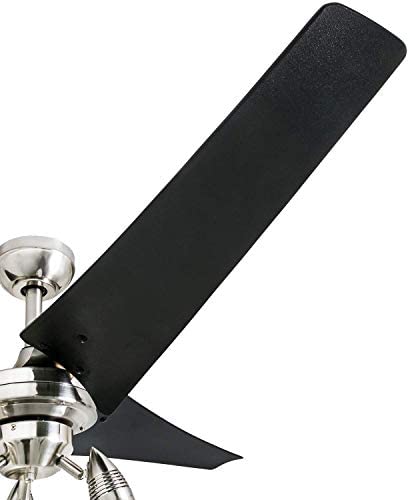 41axU3qgTAL. AC  - Honeywell 50611 Phelix High Power Ceiling Fan, LED 56" Industrial, 3 Black ABS Blades, Brushed Nickel