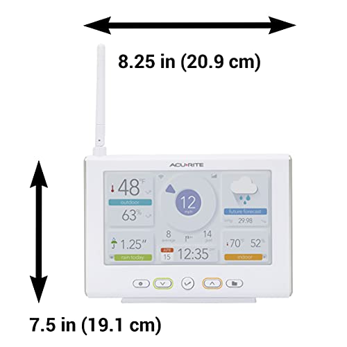 41pckredJXS - AcuRite Iris Wireless Weather Station with High-Definition Direct-to-Wi-Fi Display and Lightning Detection, Indoor/Outdoor Temperature and Humidity, Wind Speed/Direction, Rain Gauge