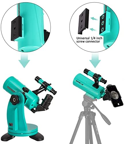 41rYIuWH66L. AC  - Sarblue Maksutov-Cassegrain Telescope 60 with Dobsonian Mount, 60mm Aperture 750mm Focal Length, with Finderscope and Phone Adapter, Tabletop Telescopes for Kids Adults Beginners Astronomy