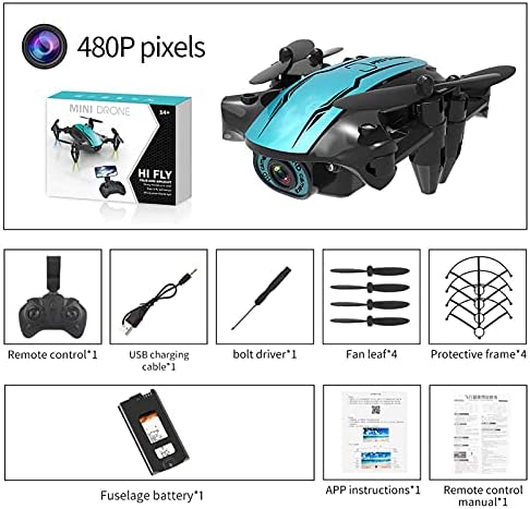 51QBwTcwgES. AC  - GoolRC Mini Drone with 480P Camera for Kids, CS02 WiFi FPV Drone, Foldable RC Quadcopter with 360° Flip, Track Flight, Altitude Hold, Headless Mode, One Key Take Off/Land
