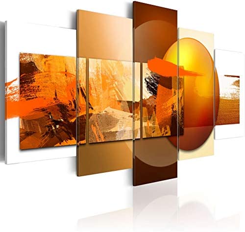 51ZCfVf7miL. AC  - Canvas Prints Art Modern 5 pieces Wall Picture Abstract Sphere Pros and Cons Painting Orange Artwork Framed Home Decoration Bedroom Living Room ( CL14, Large W60” x H30”)