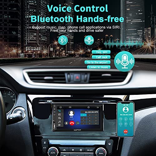 51jahS9WHuL. AC  - Double Din Car Stereo Radio Audio Receiver Compatible with Carplay, Android Auto, Mirror Link, 7 Inch Full Touchscreen Car Stereo, Front Backup Camera, Bluetooth, USB/TF/AUX Port, A/V Input, FM/AM