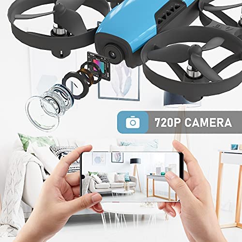 51wOHaoxuDL. AC  - Cheerwing U61S Mini Drones with Camera for Kids and Adults 720P HD 2.4Ghz Rc Quadcopter WiFi Fpv Drone with Altitude Hold,2 Batteries Blue