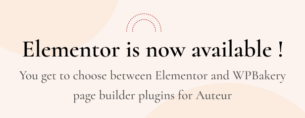 elementor available - Auteur – WordPress Theme for Authors and Publishers