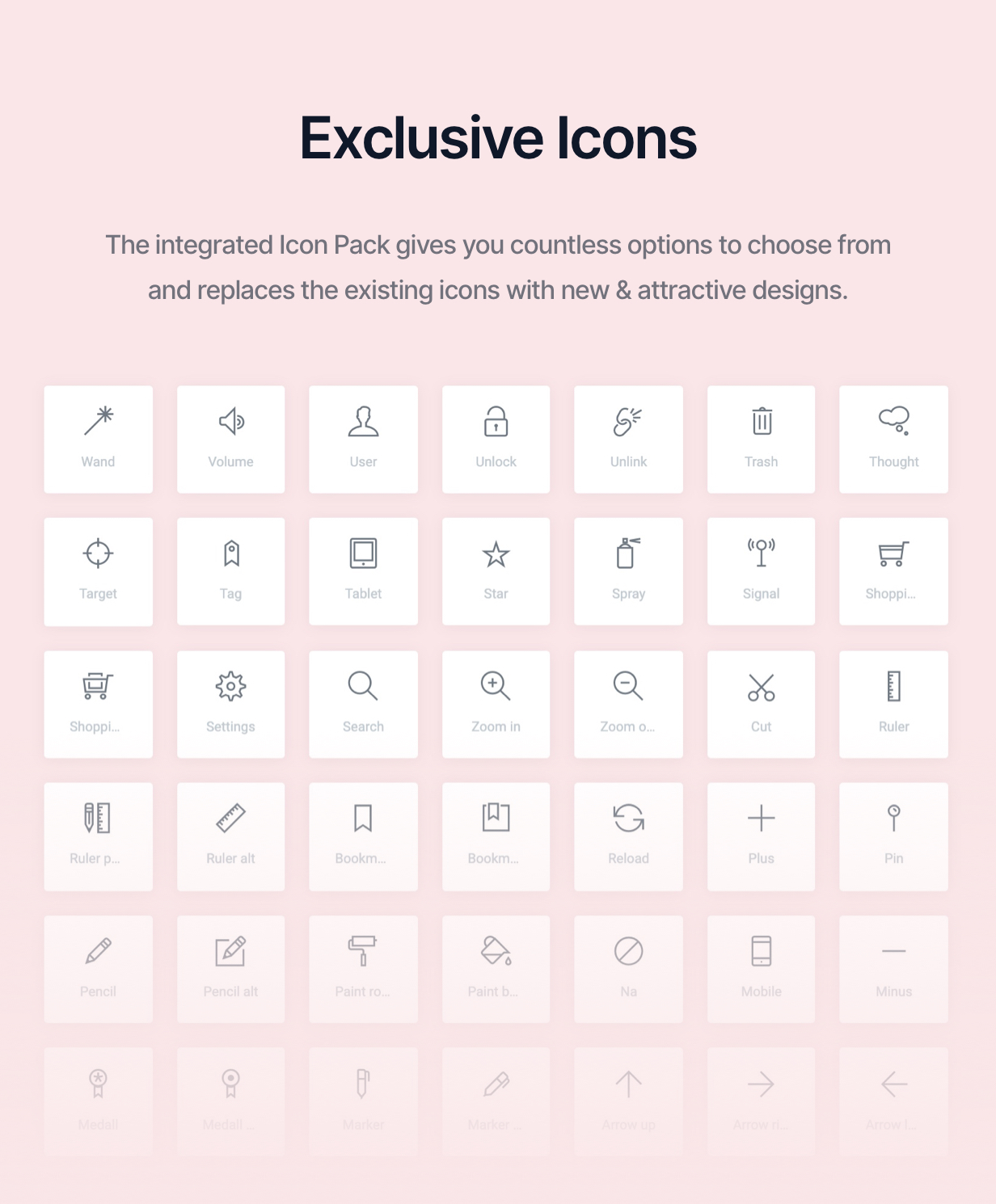 exclusive icons - Brisk - Multi-Purpose Elementor WordPress Theme