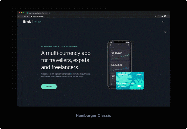 hamburger classic - Brisk - Multi-Purpose Elementor WordPress Theme