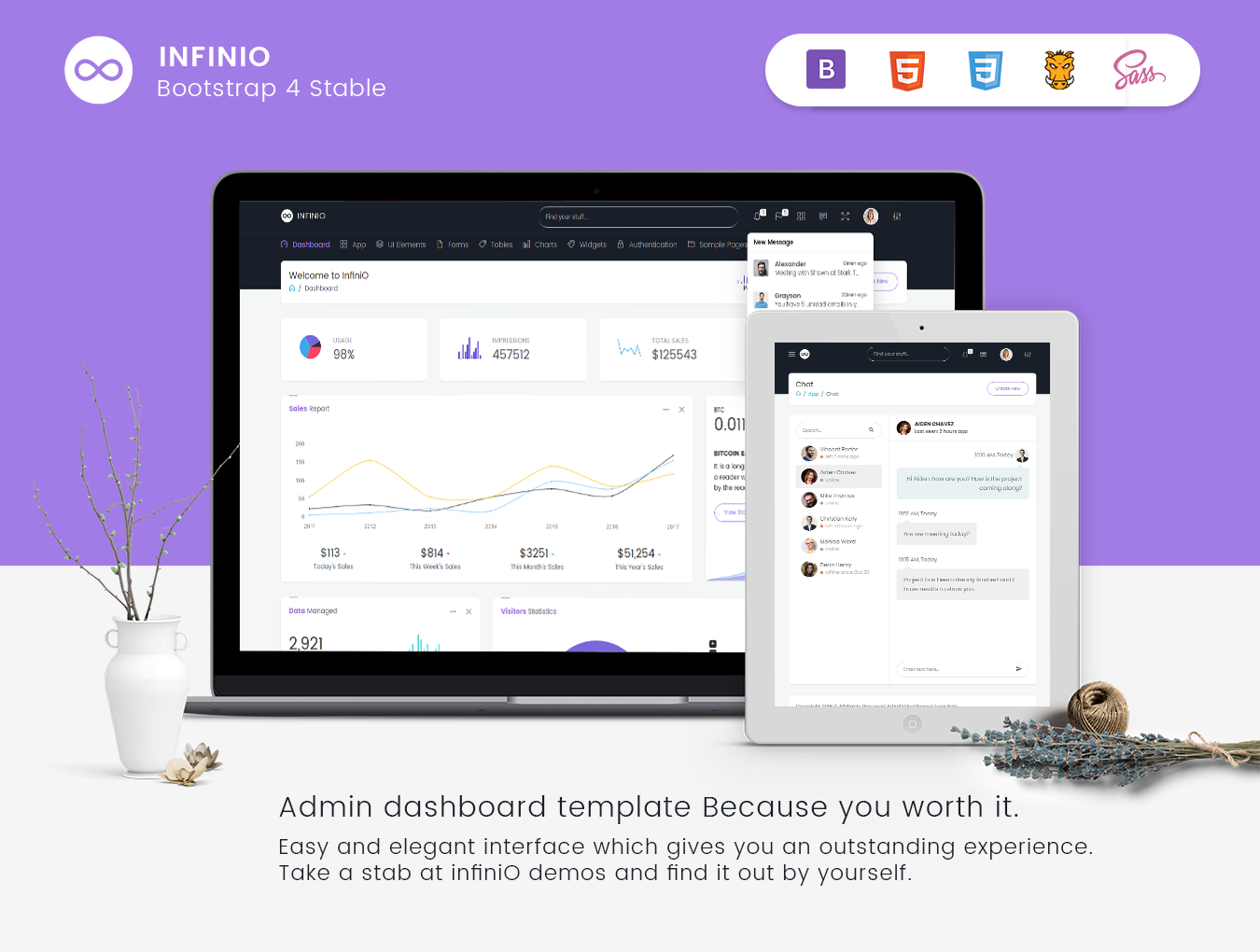 img 10 - InfiniO - Bootstrap 4 & 5 Admin Dashboard template + UI Kit