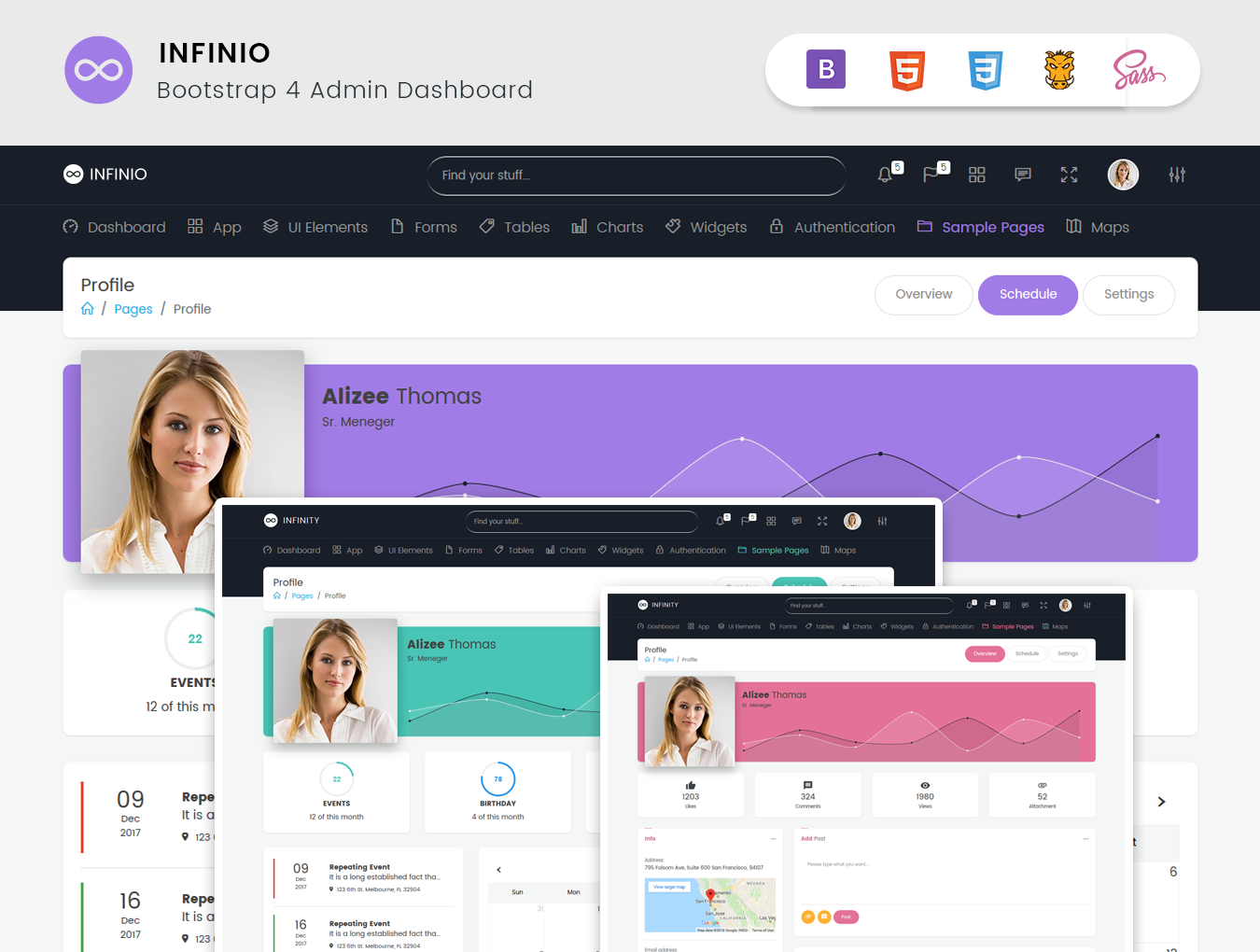 img 5 - InfiniO - Bootstrap 4 & 5 Admin Dashboard template + UI Kit