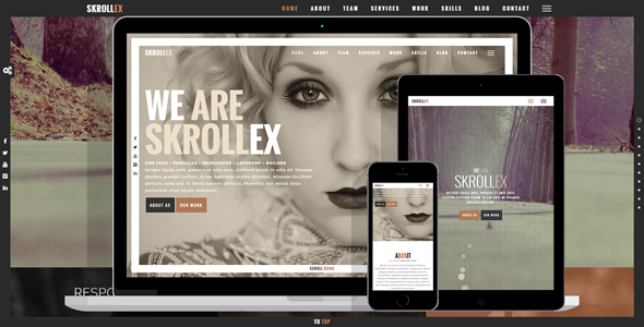 main.  large preview - Skrollex - Creative One Page Parallax