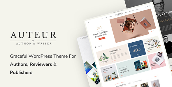 preview auteur.  large preview - Auteur – WordPress Theme for Authors and Publishers