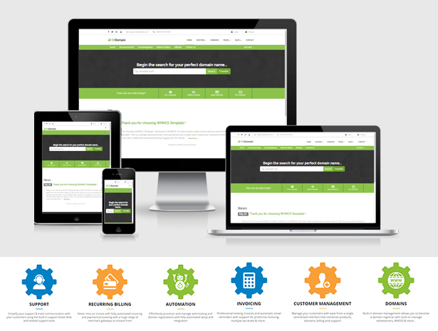 res pres whmcs - OrDomain | Responsive HTML5 WHMCS Hosting Template